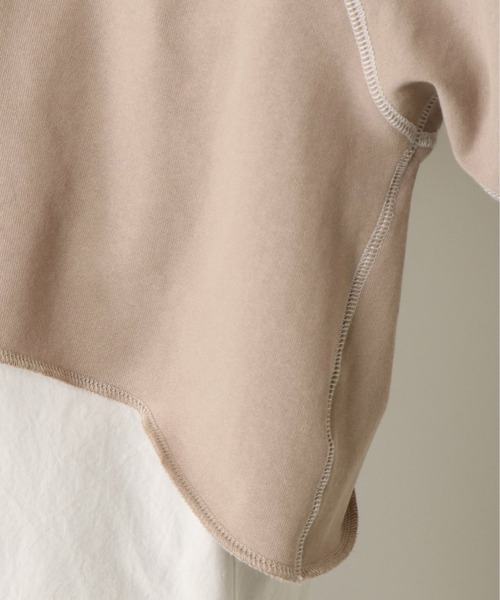 notch.（ノッチ）の「配色ステッチショートプルオーバー（Tシャツ/カットソー・レディース・チャコールグレー/ベージュ・M）」の7枚目の写真