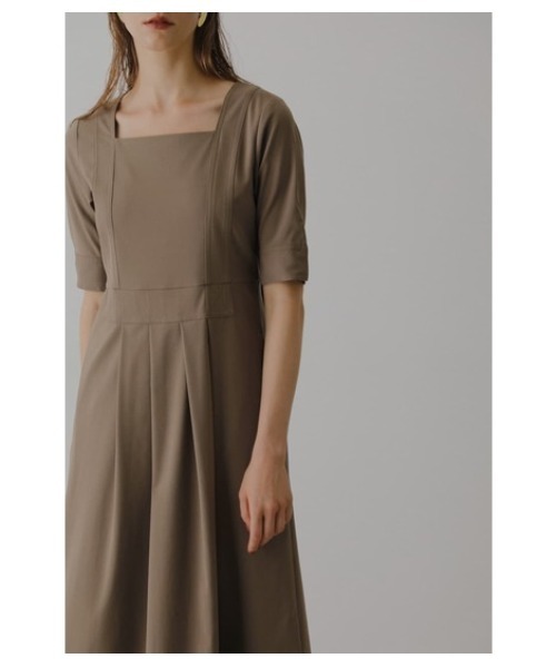 ワンピース RIM.ARK Neck design box dress 36 リムアーク RIM.ARK Neck design box dress （L/KHA