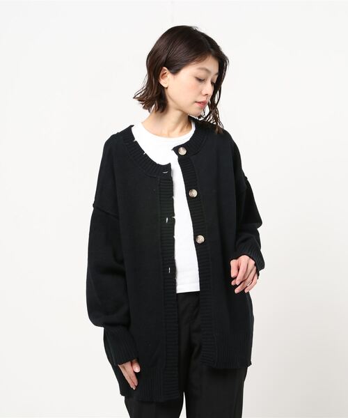 WEGO（ウィゴー）の「WEGO/ダメージマルチWAYカーディガン（カーディガン/ボレロ・レディース・オフホワイト/ブルー系その他/ライトベージュ/ブラック・FREE）」の3枚目の写真