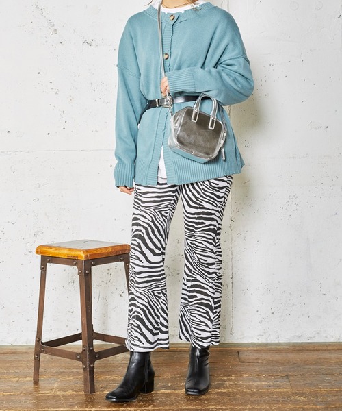 WEGO（ウィゴー）の「WEGO/ダメージマルチWAYカーディガン（カーディガン/ボレロ・レディース・オフホワイト/ブルー系その他/ライトベージュ/ブラック・FREE）」の9枚目の写真