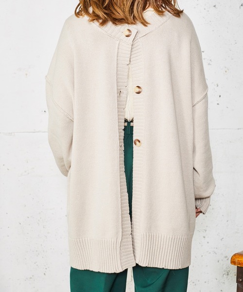 WEGO（ウィゴー）の「WEGO/ダメージマルチWAYカーディガン（カーディガン/ボレロ・レディース・オフホワイト/ブルー系その他/ライトベージュ/ブラック・FREE）」の7枚目の写真