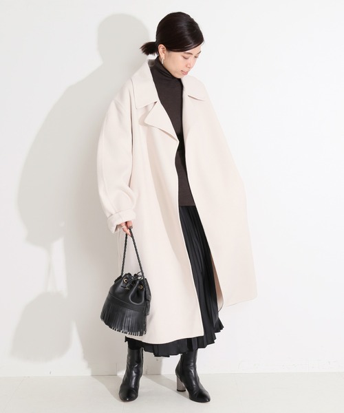 極美品✨ヴェルメイユパーイエナ　リバーロングコート﻿ サイドスリット ベルト S VERMEIL par iena（ヴェルメイユパーイエナ）の「サイドスリット