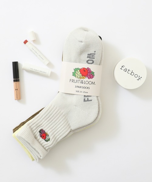 FRUIT OF THE LOOM（フルーツオブザルーム）の「【FRUIT OF THE LOOM】3パッククオーターソックス くるぶし丈ショートソックス  定番ラインソックス ■（ソックス/靴下・メンズ・その他1/その他/その他2/その他3/その他4/その他5/その他6/その他7・M/L）」の3枚目の写真