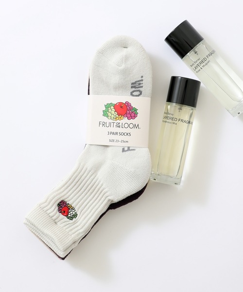 FRUIT OF THE LOOM（フルーツオブザルーム）の「【FRUIT OF THE LOOM】3パッククオーターソックス くるぶし丈ショートソックス  定番ラインソックス ■（ソックス/靴下・メンズ・その他1/その他/その他2/その他3/その他4/その他5/その他6/その他7・M/L）」の4枚目の写真