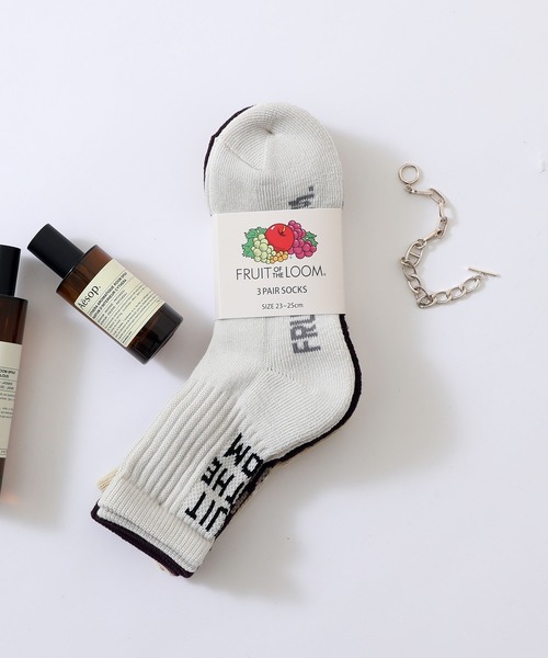 FRUIT OF THE LOOM（フルーツオブザルーム）の「【FRUIT OF THE LOOM】3パッククオーターソックス くるぶし丈ショートソックス  定番ラインソックス ■（ソックス/靴下・メンズ・その他1/その他/その他2/その他3/その他4/その他5/その他6/その他7・M/L）」の5枚目の写真