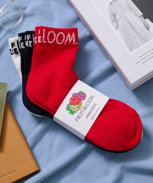 FRUIT OF THE LOOM（フルーツオブザルーム）の「【FRUIT OF THE LOOM】3パッククオーターソックス くるぶし丈ショートソックス  定番ラインソックス ■（ソックス/靴下・メンズ・その他1/その他/その他2/その他3/その他4/その他5/その他6/その他7・M/L）」の6枚目の写真