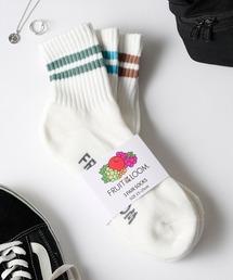 SETUP7（セットアップセブン）の「【FRUIT OF THE LOOM】3足セット ラインソックス  ロゴソックス クォーター丈 メンズ レディース ワンポイントロゴ 靴下 ■（ソックス/靴下）」