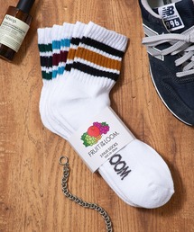 FRUIT OF THE LOOM（フルーツオブザルーム）の「【FRUIT OF THE LOOM】3パッククオーターソックス くるぶし丈ショートソックス  定番ラインソックス ■（ソックス/靴下）」