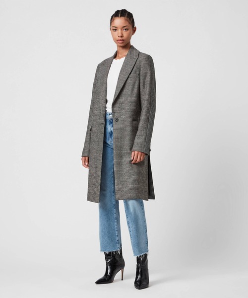 ALLSAINTS（オールセインツ）の「TAMIA WOOL BLEND CHECK DUSTER