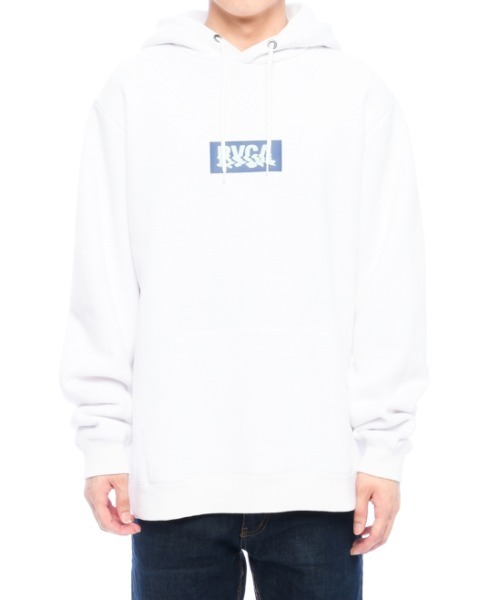 RVCA（ルーカ）の「RVCA メンズ GRIMMER HOODIE パーカー【2020年冬モデル】/ルーカ ブルオーバー バックプリント（パーカー・メンズ・ホワイト/ブラック/マスタード・MEDIUM/SMALL/LARGE）」の4枚目の写真