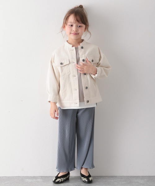 GLOBAL WORK（グローバルワーク）の「【キッズ】ホソプリーツイージーパンツ/931923（その他パンツ・キッズ・スカイブルー/オフホワイト/ダークグレー・120cm/130cm/140cm/100cm/150cm/160cm/110cm）」の7枚目の写真