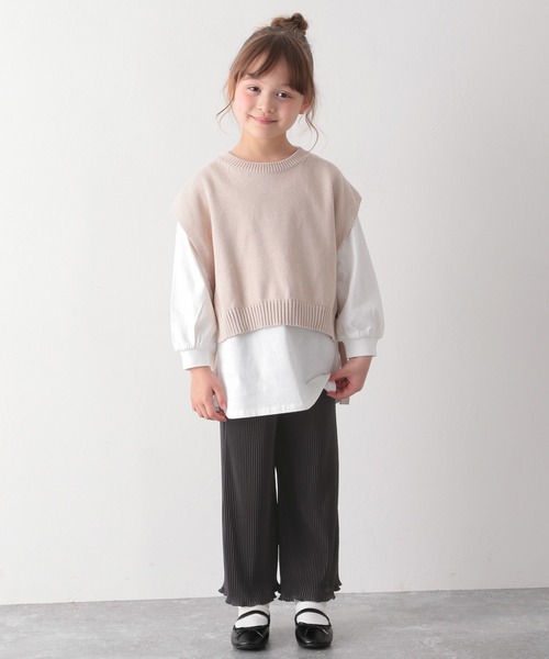 GLOBAL WORK（グローバルワーク）の「【キッズ】ホソプリーツイージーパンツ/931923（その他パンツ・キッズ・スカイブルー/オフホワイト/ダークグレー・120cm/130cm/140cm/100cm/150cm/160cm/110cm）」の16枚目の写真