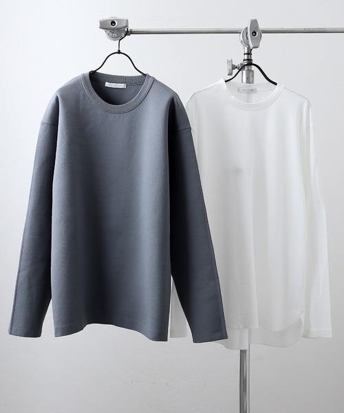 JOURNAL STANDARD（ジャーナルスタンダード）の「【ニット+ロンT2枚SET】レイヤード ストレッチ オーバーサイズ クルーネックニット（ニット/セーター・メンズ・ブラック/ブラウン/ベージュ/グリーン/ネイビー・SMALL/LARGE/MEDIUM）」の5枚目の写真