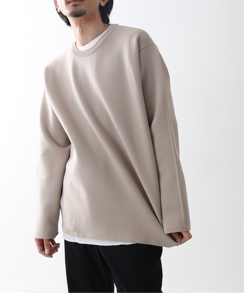 JOURNAL STANDARD（ジャーナルスタンダード）の「【ニット+ロンT2枚SET】レイヤード ストレッチ オーバーサイズ クルーネックニット（ニット/セーター・メンズ・ブラック/ブラウン/ベージュ/グリーン/ネイビー・SMALL/LARGE/MEDIUM）」の6枚目の写真