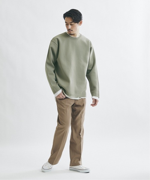 JOURNAL STANDARD（ジャーナルスタンダード）の「【ニット+ロンT2枚SET】レイヤード ストレッチ オーバーサイズ クルーネックニット（ニット/セーター・メンズ・ブラック/ブラウン/ベージュ/グリーン/ネイビー・SMALL/LARGE/MEDIUM）」の8枚目の写真