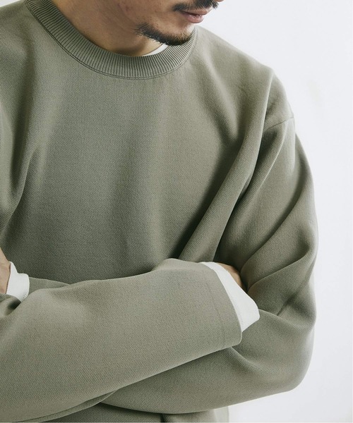 JOURNAL STANDARD（ジャーナルスタンダード）の「【ニット+ロンT2枚SET】レイヤード ストレッチ オーバーサイズ クルーネックニット（ニット/セーター・メンズ・ブラック/ブラウン/ベージュ/グリーン/ネイビー・SMALL/LARGE/MEDIUM）」の11枚目の写真