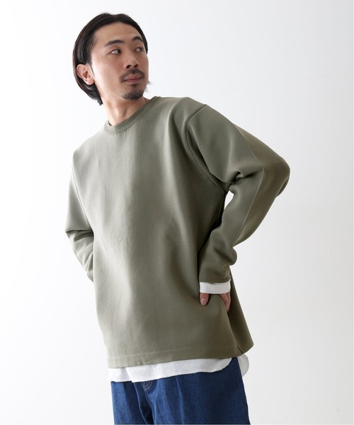 JOURNAL STANDARD（ジャーナルスタンダード）の「【ニット+ロンT2枚SET】レイヤード ストレッチ オーバーサイズ クルーネックニット（ニット/セーター・メンズ・ブラック/ブラウン/ベージュ/グリーン/ネイビー・SMALL/LARGE/MEDIUM）」の14枚目の写真