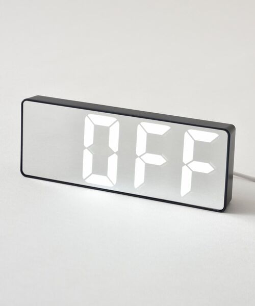 BRUNO（ブルーノ）の「LEDミラークロック（置時計・レディース・ネイビー/アイボリー・ﾌﾘ-）」の12枚目の写真