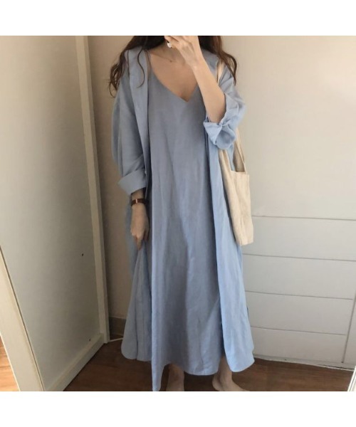 セール 大人シルエット ゆったりシルエットロング丈キャミソールワンピース ワンピース おしゃれスタ オシャレスタ のファッション通販 Zozotown