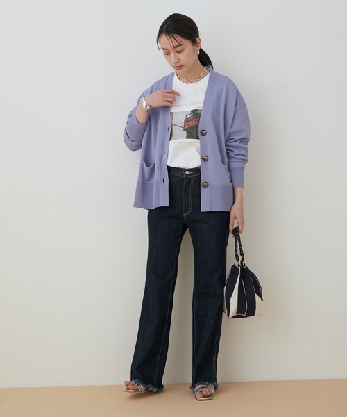 ADAM ET ROPE'（アダムエロペ）の「【アウトレット店舗・WEB限定】ボリュームスリーブカーディガン（カーディガン/ボレロ・レディース・ブラック/ブルー/ベージュ系その他・FREE）」の18枚目の写真