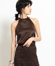 Ray BEAMS | Ray BEAMS / サテン ホルターネック キャミ ブラウス(シャツ/ブラウス)