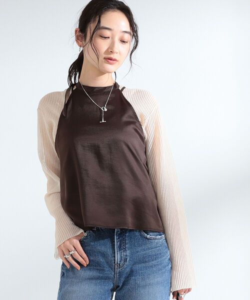 「Ray BEAMS」 キャミソールブラウス 1 ブラック レディース Ray BEAMS（レイ ビームス）のキャミソール通販アイテム検索｜BEAMS