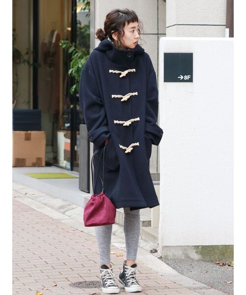 GroundY ネイビー ダッフルコート GroundY ネイビー ダッフルコート デイリーダッフルコート