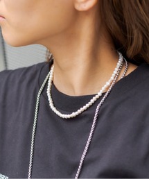 RASVOA | 変形パールネックレス/4MM(ネックレス)