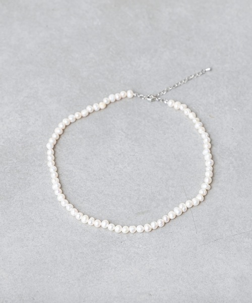 RASVOA（ラスボア）の「変形パールネックレス/4MM（ネックレス・レディース・シルバー・FREE）」の8枚目の写真