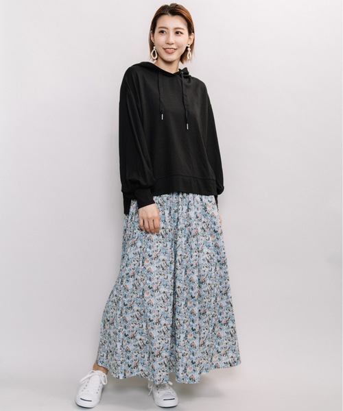 refinedworks（リファインドワークス）の「ショートフーディーPO（パーカー・レディース・オフホワイト/ベージュ/ブラック・M～Ｌ）」の21枚目の写真