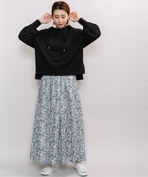 refinedworks（リファインドワークス）の「ショートフーディーPO（パーカー・レディース・オフホワイト/ベージュ/ブラック・M～Ｌ）」の22枚目の写真