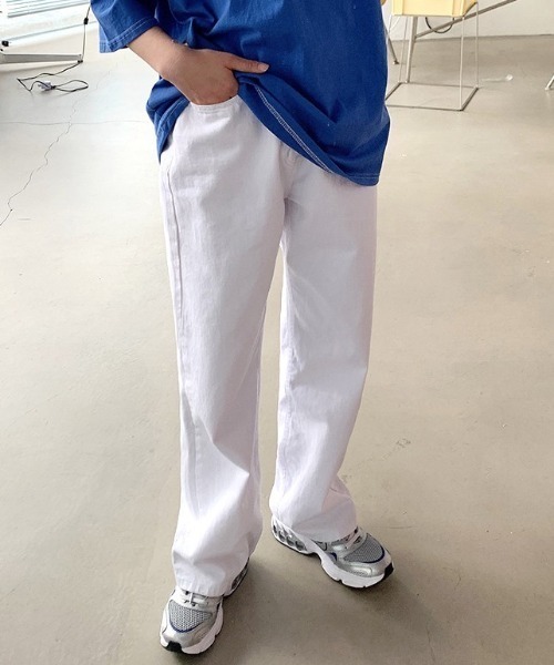 muah muah/ムーアムーア』WIDE COTTON DENIM PANTS/ワイド