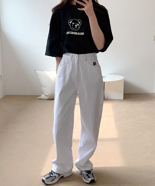 【muahmuah】★人気商品★ワイド デニム パンツ muahmuah】☆人気商品☆ワイド デニム パンツ (muahmuah/デニム