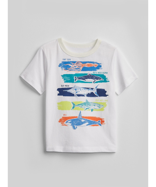 GAP（ギャップ）の「ミックス＆マッチ グラフィック ロゴtシャツ (幼児)（Tシャツ/カットソー・キッズ・ホワイト/ライトグレー/レッド/イエロー/ブラック・12-18M/18-24M/2 YRS/3 YRS/4 YRS/5 YRS）」の2枚目の写真
