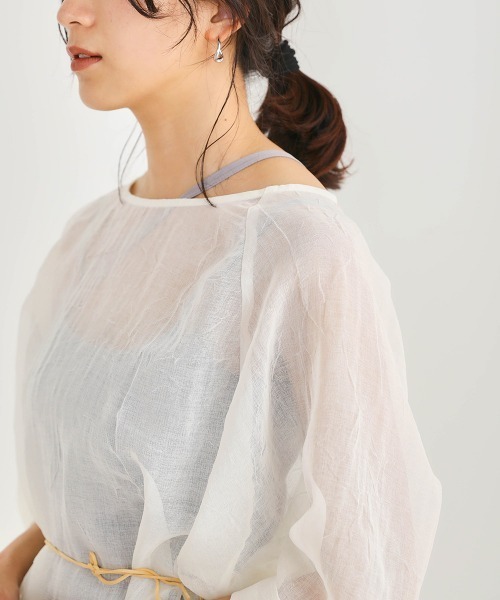 Bou Jeloud（ブージュルード）の「アシメコードカップ付きキャミ（キャミソール・レディース・ブラック/アイボリー/モカ/ラベンダー・ONESIZE）」の11枚目の写真