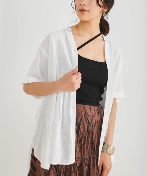 Bou Jeloud（ブージュルード）の「アシメコードカップ付きキャミ（キャミソール・レディース・ブラック/アイボリー/モカ/ラベンダー・ONESIZE）」の21枚目の写真