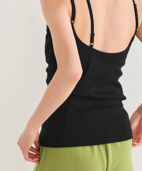 Bou Jeloud（ブージュルード）の「アシメコードカップ付きキャミ（キャミソール・レディース・ブラック/アイボリー/モカ/ラベンダー・ONESIZE）」の15枚目の写真