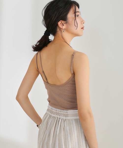 Bou Jeloud（ブージュルード）の「アシメコードカップ付きキャミ（キャミソール・レディース・ブラック/アイボリー/モカ/ラベンダー・ONESIZE）」の13枚目の写真