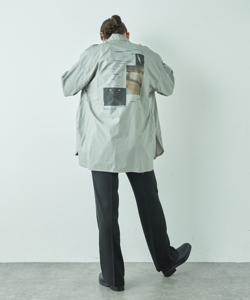 Lui's(ルイス)の「5分袖グラフィックプリントシャツ(シャツ/ブラウス・メンズ・グレー/ホワイト・FREE)」の9枚目の写真