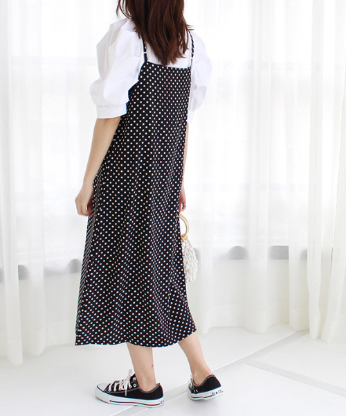 MODE ROBE(モードローブ)の「キャミワンピース(ワンピース・レディース・ブルー/ドット・FREE)」の18枚目の写真