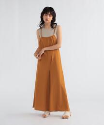 FEELING MADE | FEELING MADE ドライタッチ バイカラーヘム サロペット(サロペット/オーバーオール)