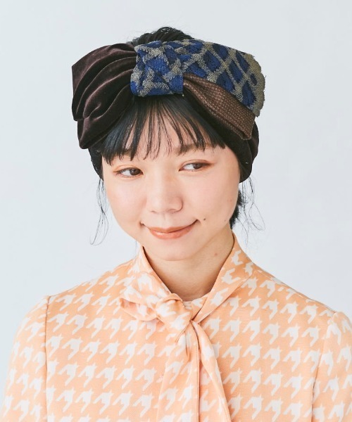 kaorinomori（カオリノモリ）の「カオリノモリ　ティッピヘアバンド（ヘアバンド・レディース・ベージュ/ブルー/ブラウン・FREE）」の2枚目の写真