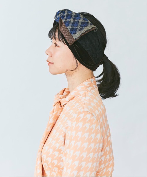 kaorinomori（カオリノモリ）の「カオリノモリ　ティッピヘアバンド（ヘアバンド・レディース・ベージュ/ブルー/ブラウン・FREE）」の6枚目の写真