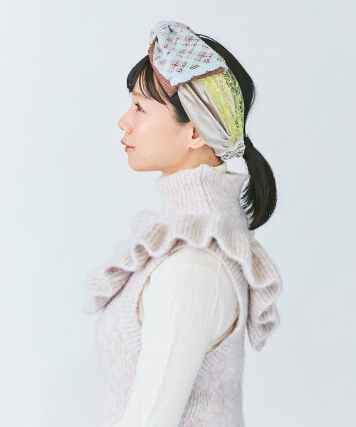 kaorinomori（カオリノモリ）の「カオリノモリ　ティッピヘアバンド（ヘアバンド・レディース・ベージュ/ブルー/ブラウン・FREE）」の10枚目の写真