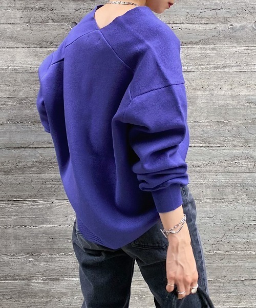 PAGEBOY（ページボーイ）の「VネックBIGプルオーバー（ニット/セーター・レディース・オフホワイト/ブラック/ブラウン系その他/グレイッシュベージュ/アクア・FREE）」の12枚目の写真