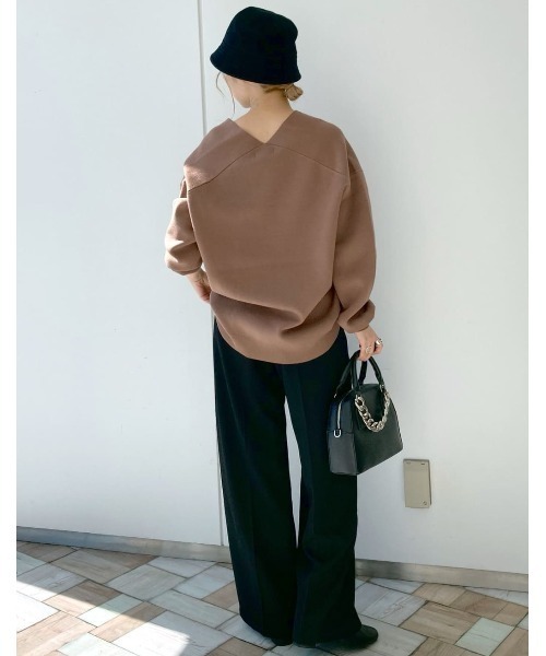 PAGEBOY（ページボーイ）の「VネックBIGプルオーバー（ニット/セーター・レディース・オフホワイト/ブラック/ブラウン系その他/グレイッシュベージュ/アクア・FREE）」の20枚目の写真