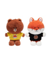 MAISON KITSUNE&#39; - メゾンキツネ LINEコラボ Maison Kitsuné ブラウン Maison Kitsuné X LINE FRIENDS コレクション」7月8日より新発売