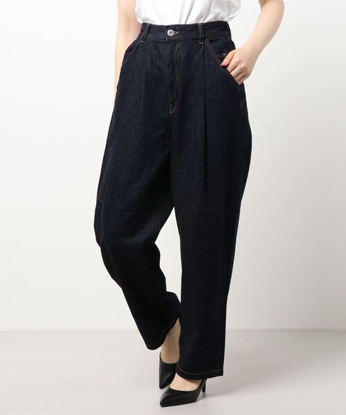caph（カーフ）の「◇10ozC/Liデニムタック 太パンツ(インディゴ)（その他パンツ・レディース・ネイビー・FREE）」の10枚目の写真