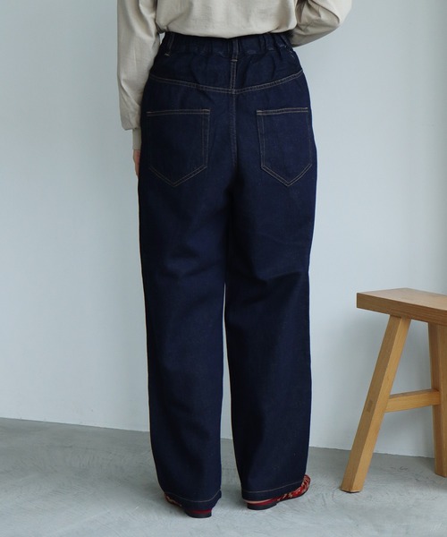 caph（カーフ）の「◇10ozC/Liデニムタック 太パンツ(インディゴ)（その他パンツ・レディース・ネイビー・FREE）」の7枚目の写真