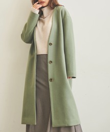 【インフルエンサー森下愛里沙さんレコメンド / Sシリーズ対応】◆ジャージメルトンノーカラーコート